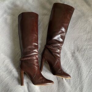 Chloe brown leather boots